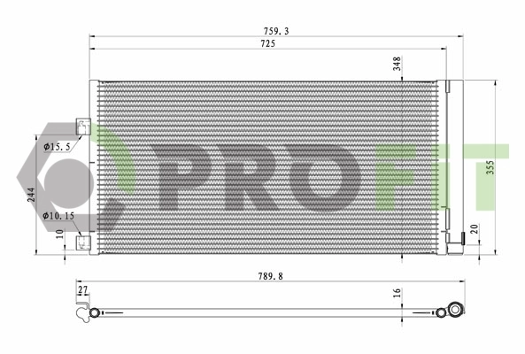 Compre 1610163580 Peugeot/Citroen Radiador de aparelho de ar condicionado