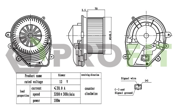 Motor de ventilador de forno (de aquecedor de salão) para Volkswagen Passat B5 3B5