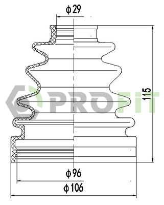 Bota de proteção externa de junta homocinética do semieixo dianteiro para Mercedes Vito I 638