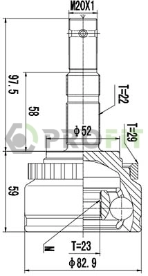 Compre Junta homocinética externa dianteira Opel Meriva 