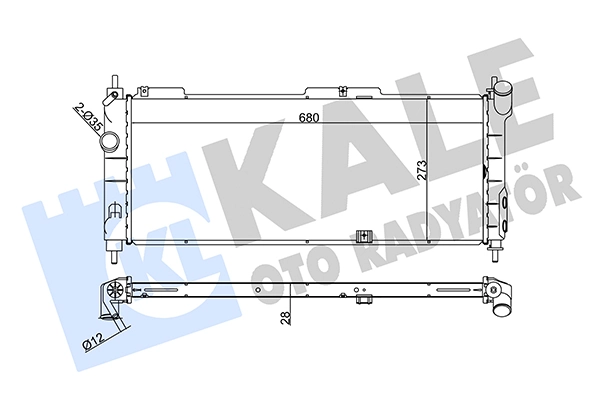 Radiador de esfriamento de motor 1300152 General Motors