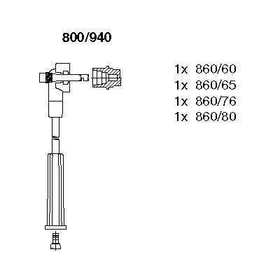 Fios de alta voltagem, kit Ford Fiesta COURIER F3L, F5L