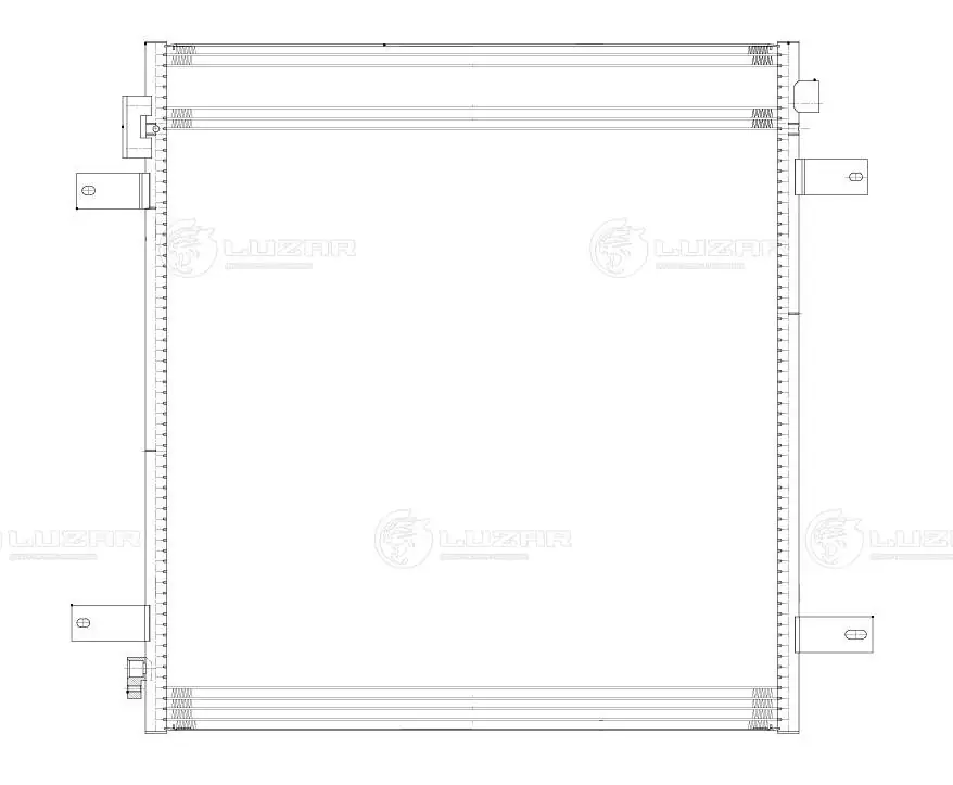 Radiador de aparelho de ar condicionado Nissan Patrol  Y62