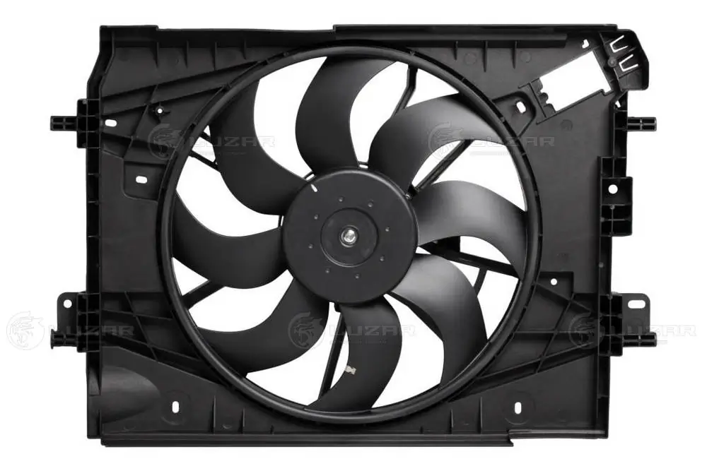 EV0231130 Jdeus Difusor do radiador de esfriamento, montado com motor e roda de aletas