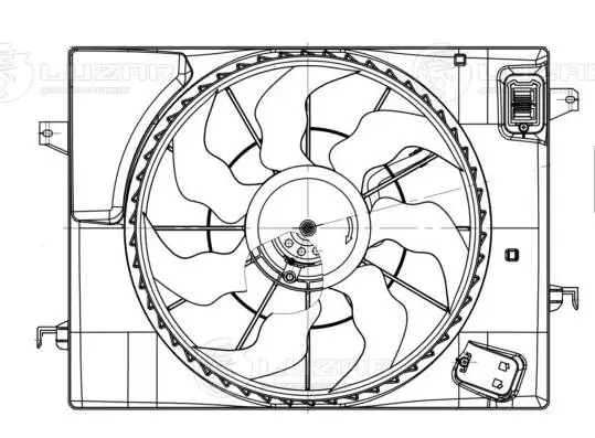 Compre LFK0885 Luzar Difusor do radiador de esfriamento, montado com motor e roda de aletas