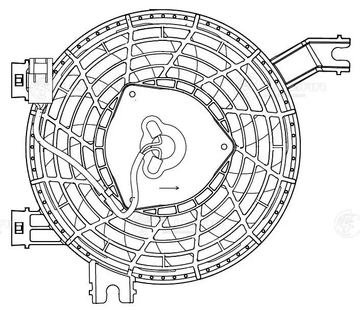 Ventilador elétrico de aparelho de ar condicionado montado (motor + roda de aletas) Luzar LFAC1951 preço, a partir de 160,41 USD