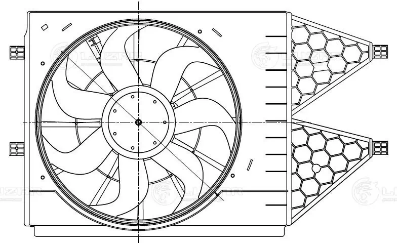 Ventilador elétrico de aparelho de ar condicionado montado (motor + roda de aletas) Luzar LFK1853 preço, a partir de 100,68 USD