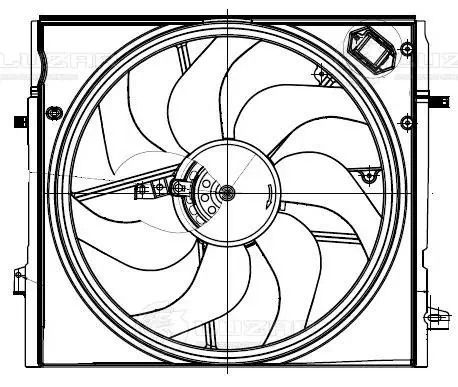 27C123W2 Polcar Difusor do radiador de esfriamento, montado com motor e roda de aletas