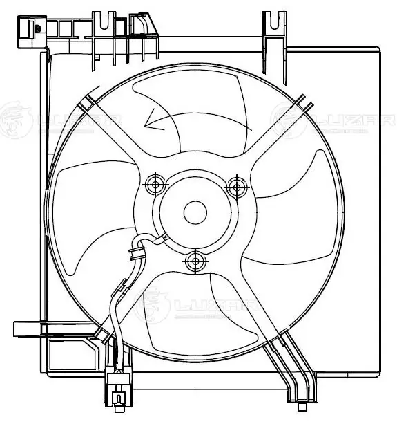 Ventilador elétrico de esfriamento montado (motor + roda de aletas) Subaru Legacy IV B13