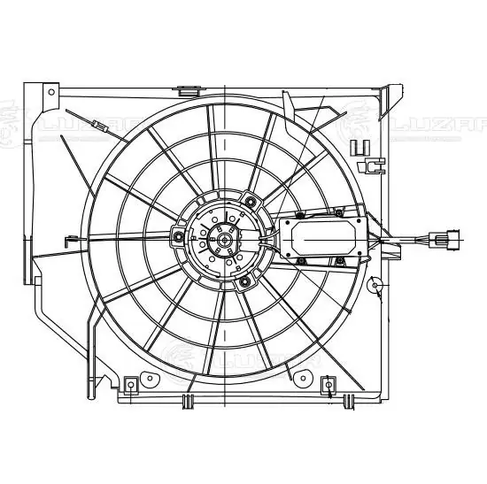 Difusor do radiador de esfriamento, montado com motor e roda de aletas Luzar LFK26118 preço, a partir de 129,40 USD