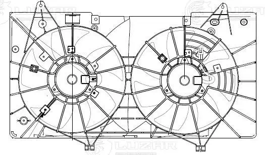 Ventilador elétrico de esfriamento montado (motor + roda de aletas) Luzar LFK25EP preço, a partir de 265,02 USD