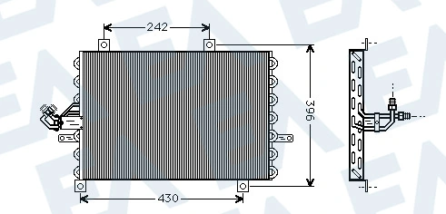 Radiador de aparelho de ar condicionado para Fiat Tempra  159