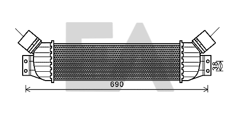  Radiador de intercooler SsangYong Rodius monovolume (2004 - 2026) 