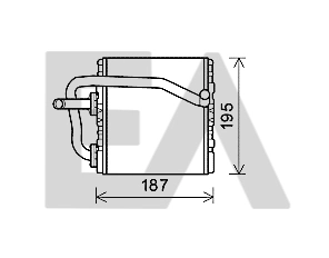 Radiador de forno (de aquecedor) para Subaru Forester S10, SF
