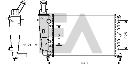 BM160 Magneti Marelli Radiador de esfriamento de motor