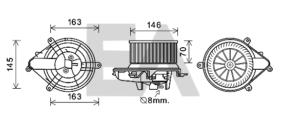 Motor de ventilador de forno (de aquecedor de salão) Citroen Xsara  N1