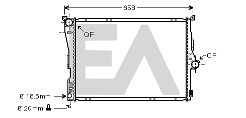  Radiador de esfriamento de motor BMW X3 SUV (E83) (2004 - 2010) 