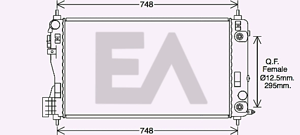 Radiador de esfriamento de motor General Motors 1300357