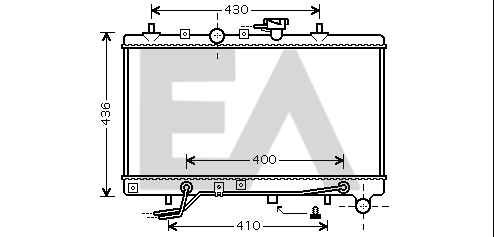 Radiador de esfriamento de motor KIA Rio CINCO/RX-V 