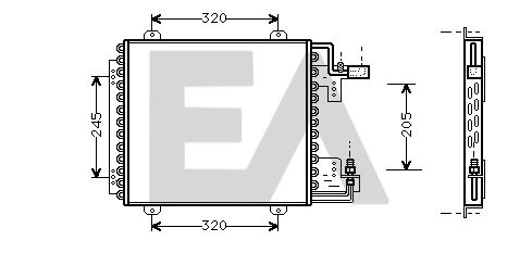 Radiador de aparelho de ar condicionado Renault Clio I BC57, 5357