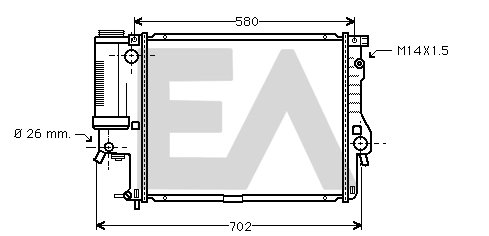1824627M91 Massey Ferguson Radiador de esfriamento de motor