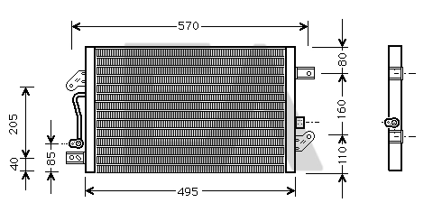 Compre 46481290 Fiat/Alfa/Lancia Radiador de aparelho de ar condicionado