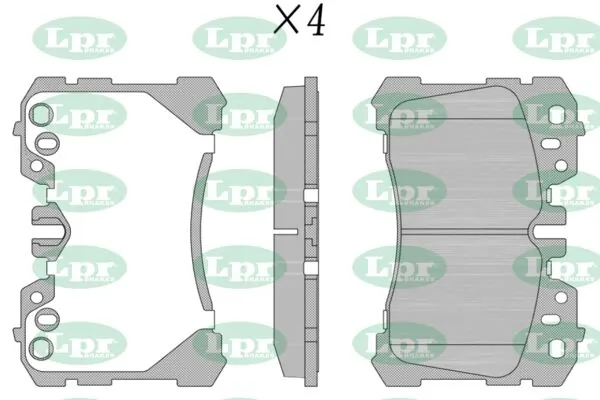Sapatas do freio dianteiras de disco para Lexus LS F5