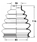  Bota de proteção externa de junta homocinética do semieixo dianteiro Peugeot 307 hatchback (3A, 3C) (2000 - 2012) 