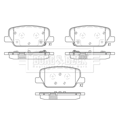Sapatas do freio traseiras de disco para Hyundai Santa Fe IV TM, TMA