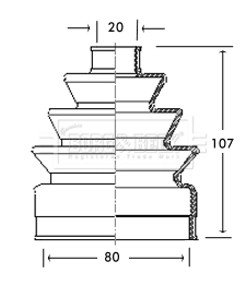 Bota de proteção externa de junta homocinética do semieixo dianteiro GKN-Spidan 26070 preço, a partir de 5,35 USD