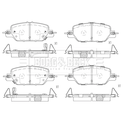 Sapatas do freio traseiras de disco Honda 43022TLAA11 preço, a partir de 40,03 USD