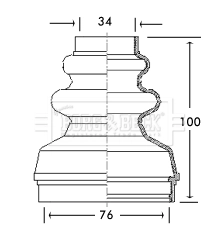 Bota de proteção interna de junta homocinética do semieixo dianteiro Peugeot 406  8B