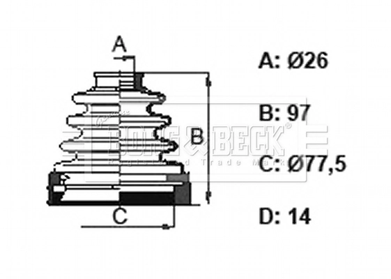Bota de proteção interna de junta homocinética do semieixo dianteiro para Ford Mondeo IV CA2