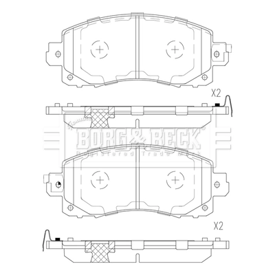  Sapatas do freio dianteiras de disco Subaru Impreza V hatchback (GT) (2016 - 2026) V