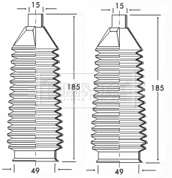 Bota de proteção do mecanismo de direção (de cremalheira) Ford Transit IV E