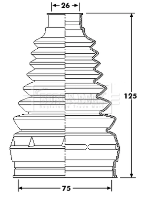 Bota de proteção interna de junta homocinética do semieixo dianteiro para Mercedes S  W220