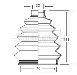 Bota de proteção externa de junta homocinética do semieixo dianteiro para Opel Astra G F67