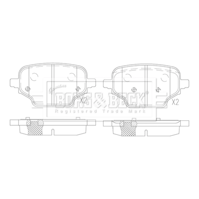 Sapatas do freio traseiras de disco Peugeot/Citroen 1647887380