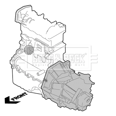 BEM3513 Borg&beck Coxim (suporte) direito superior de motor