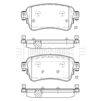 SU001A6136 Toyota Sapatas do freio traseiras de disco