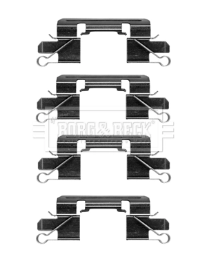  Kit de molas de fixação de sapatas de disco dianteiras Nissan Navara NP300 III pick-up (D40) (2004 - 2015) NP300 III