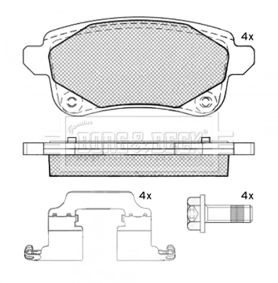 Sapatas do freio traseiras de disco Ford GDB2136 preço, a partir de 27,87 USD