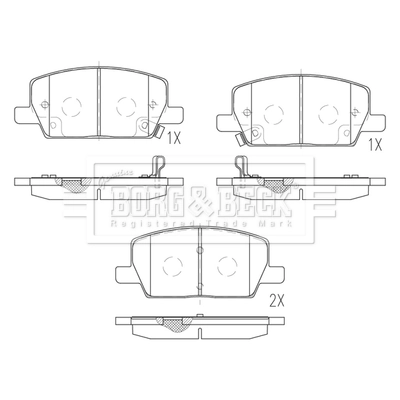 Sapatas do freio dianteiras de disco 42566748 General Motors