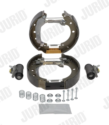 Sapatas do freio traseiras de tambor, montadas com cilindros, kit 0204114856 Bosch