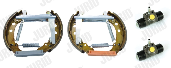 Compre Sapatas do freio traseiras de tambor, montadas com cilindros, kit Volkswagen Jetta 1
