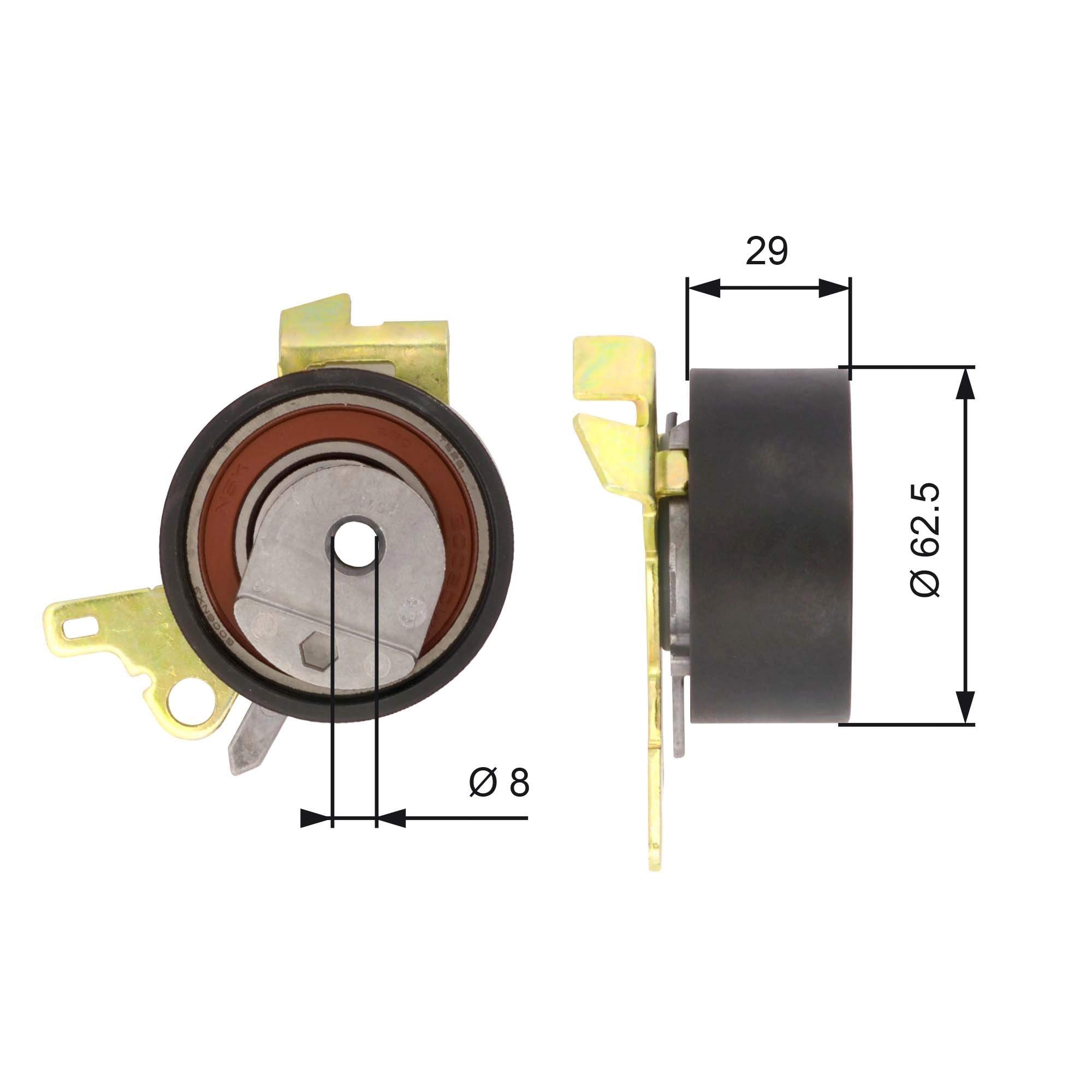 Compre T43022 Gates Rolo de reguladora de tensão da correia do mecanismo de distribuição de gás