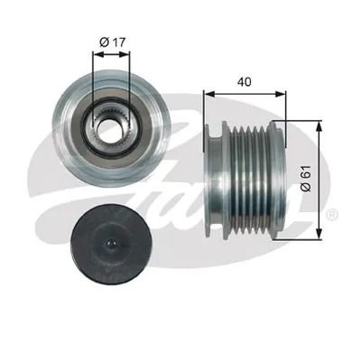 Polia do gerador Volkswagen Jetta V 1K2