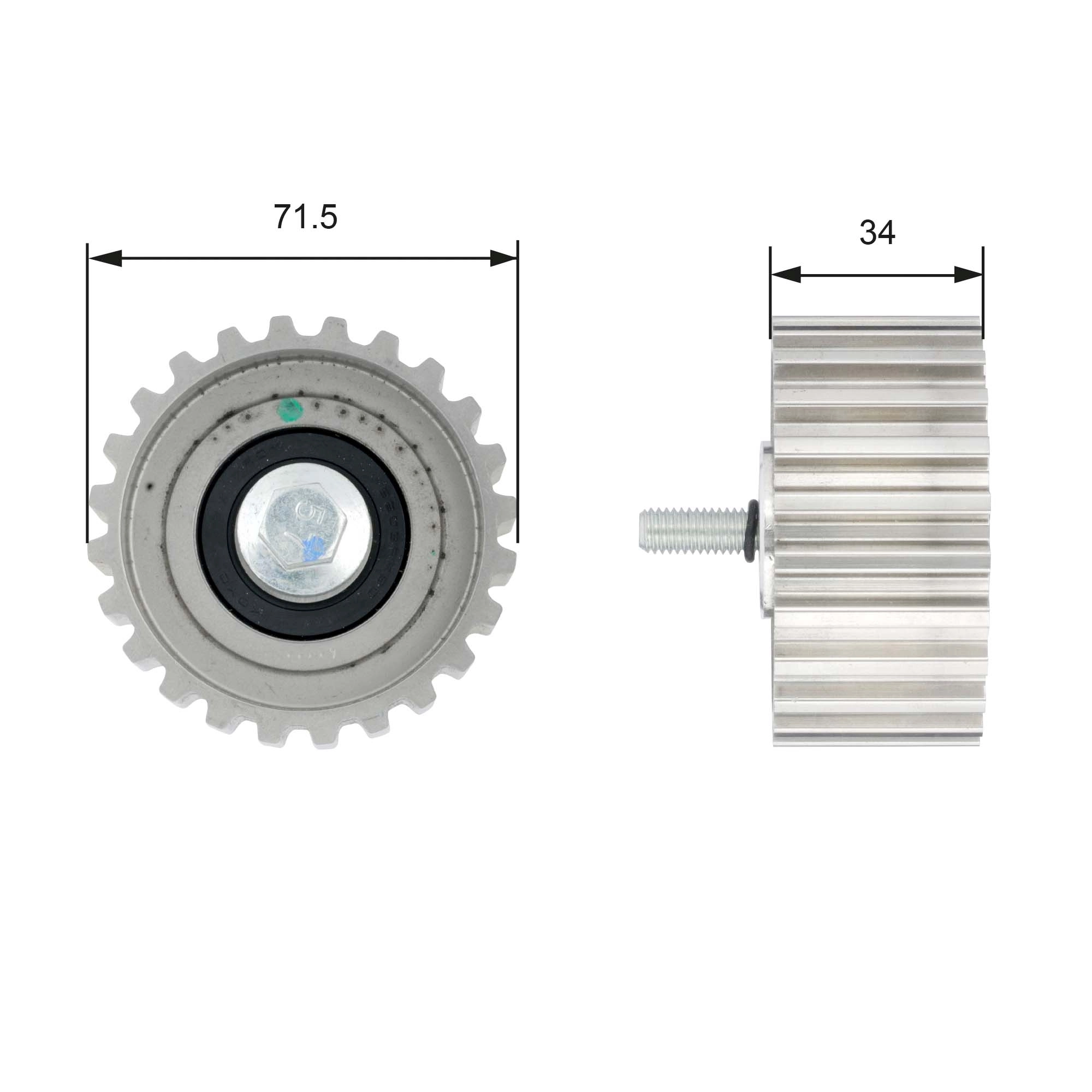 Compre T42183 Gates Rolo parasita da correia do mecanismo de distribuição de gás