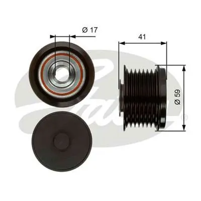  Polia do gerador Lexus IS sedan (E2) (2005 - 2013) 