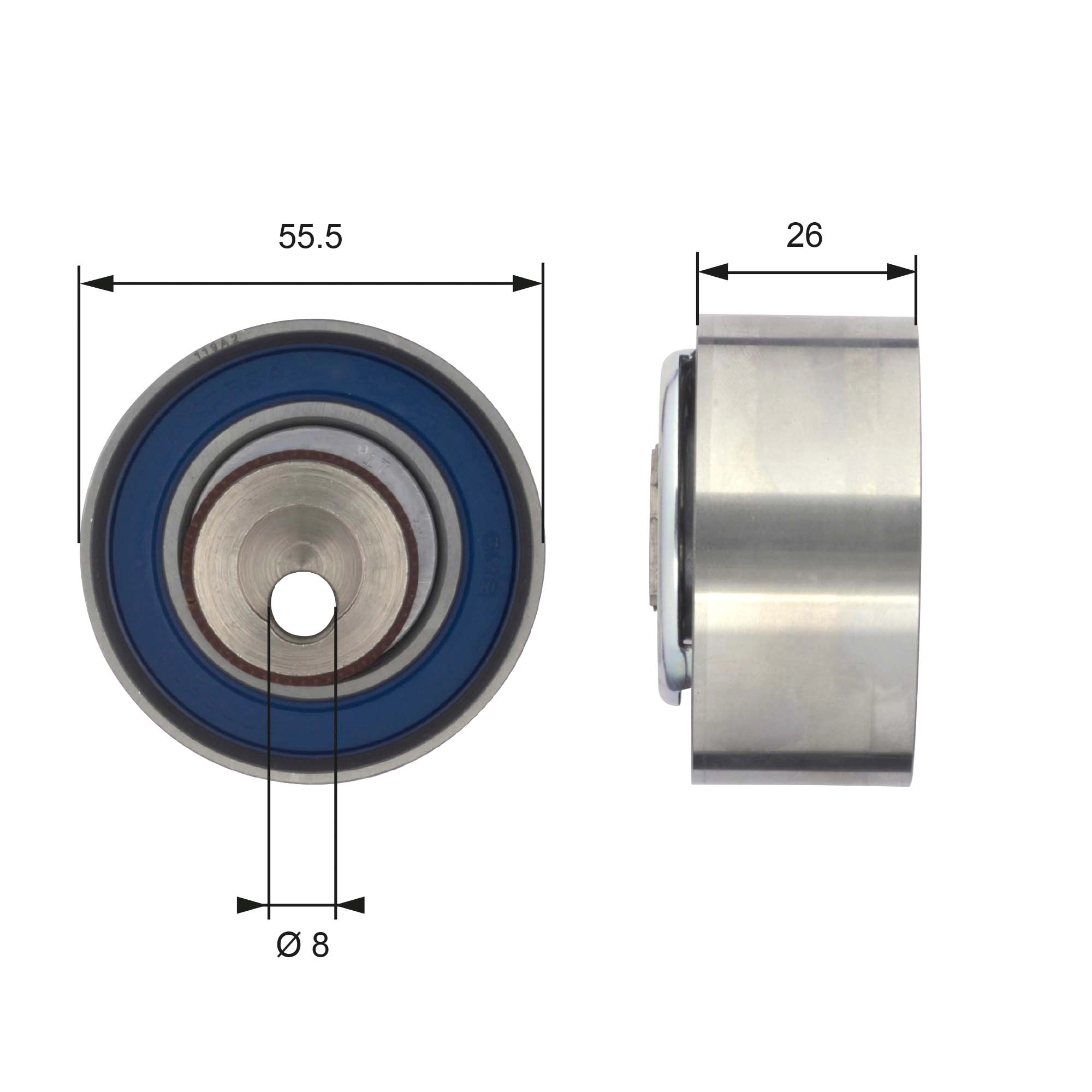 Compre T43156 Gates Rolo de reguladora de tensão da correia do mecanismo de distribuição de gás